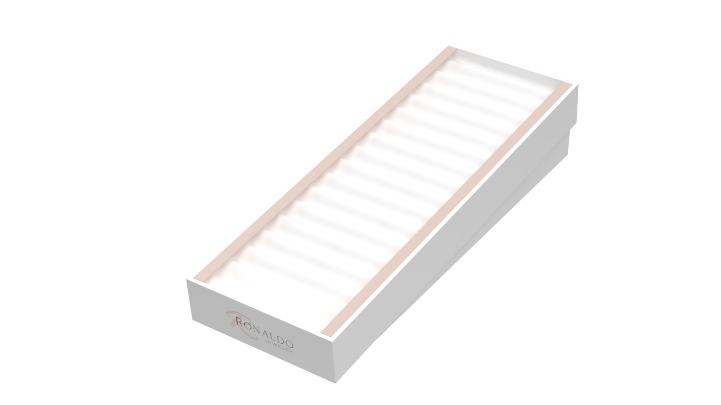 Ronaldo White XL Tray- Holds 16 Bracelets