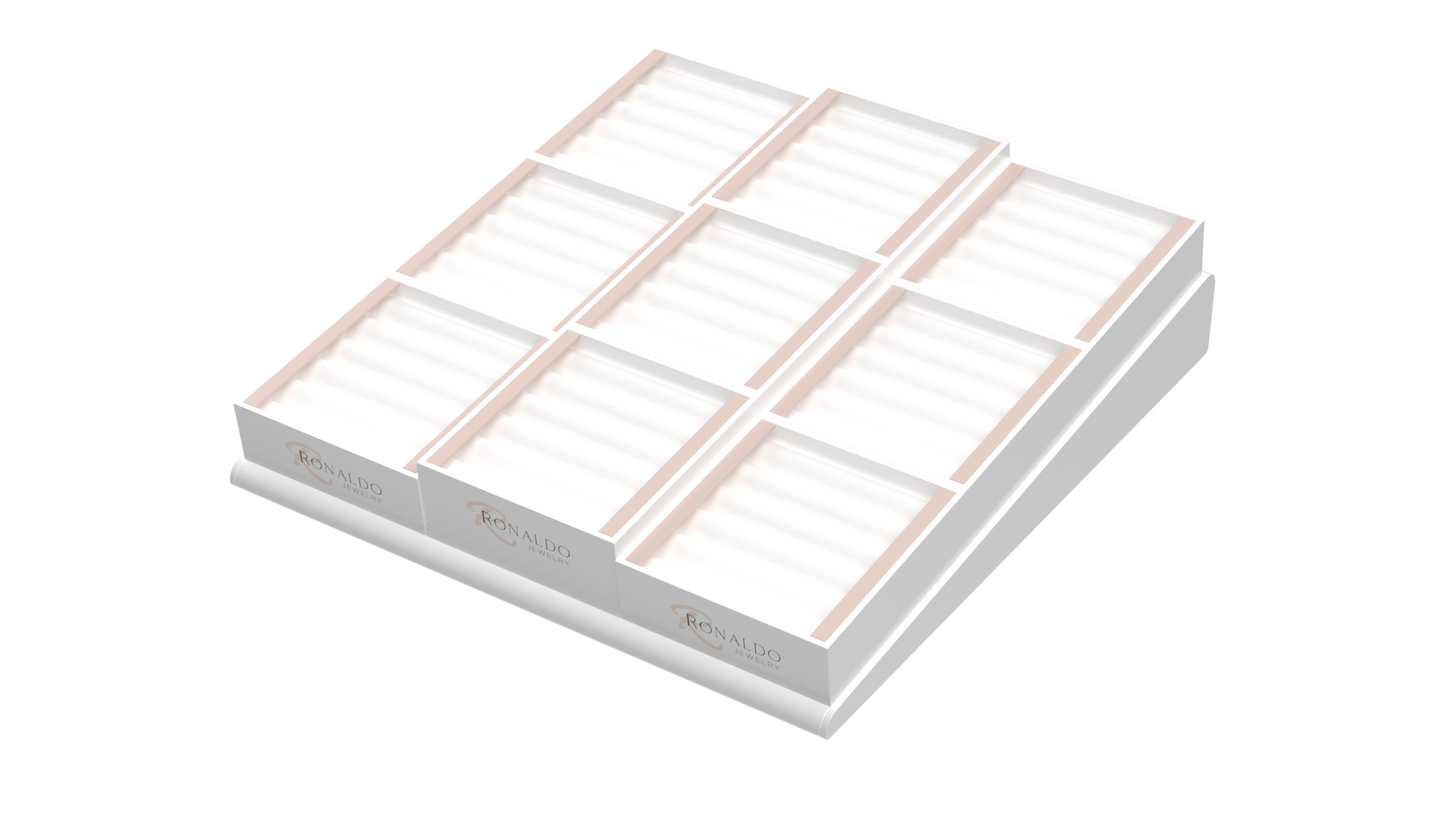 Ronaldo White Base- Holds 45 Bracelets