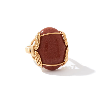 Semi-Precious Cabochon Ring (25x18mm)