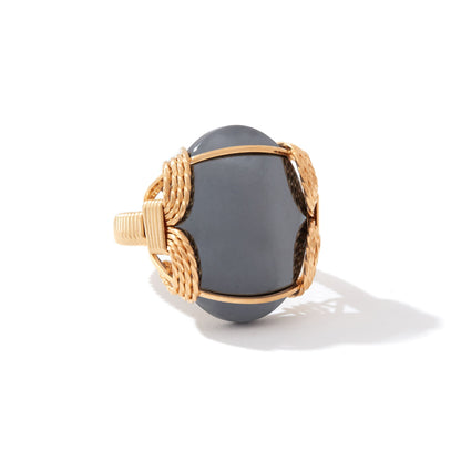 Semi-Precious Cabochon Ring (25x18mm)