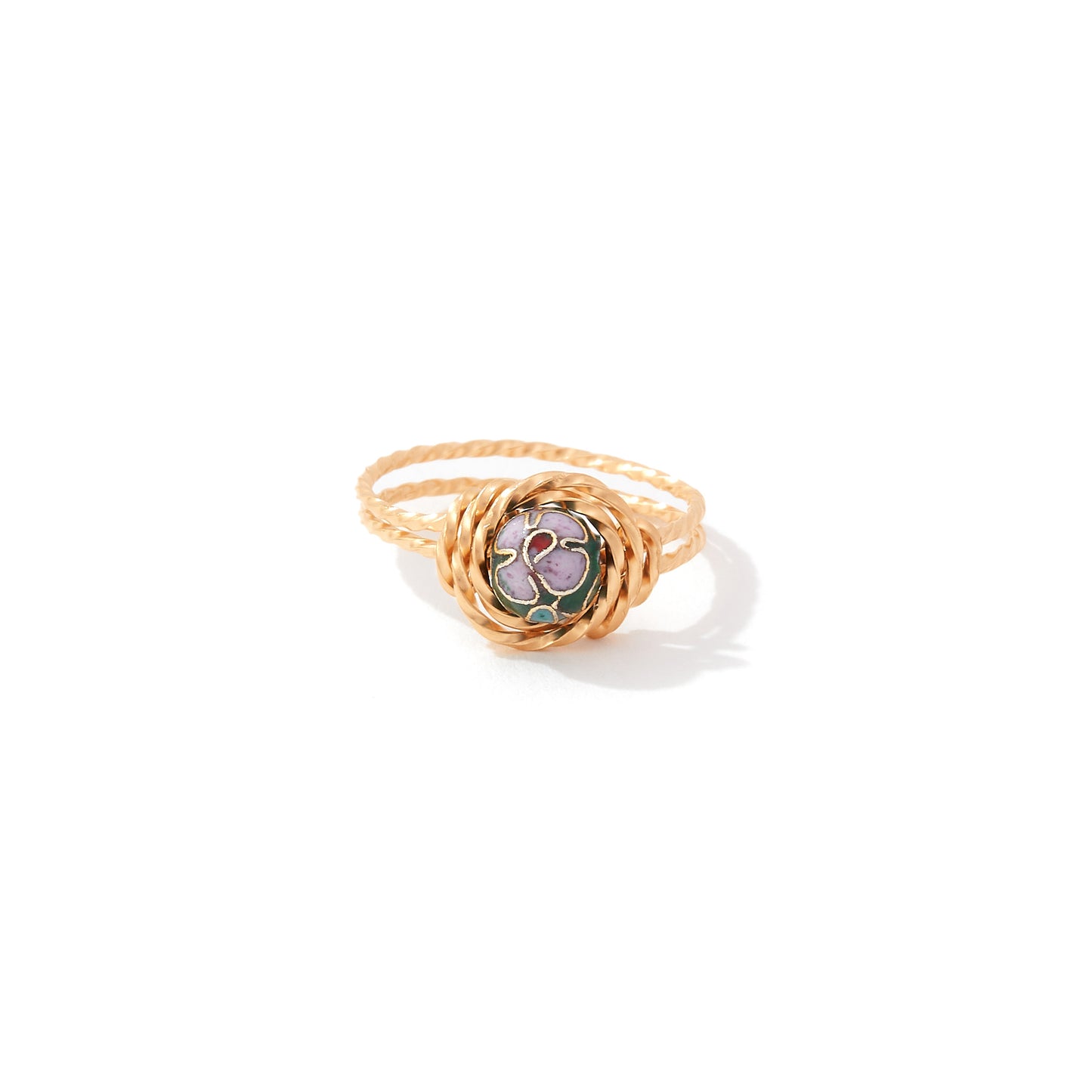 Cloisonne Ring Gold