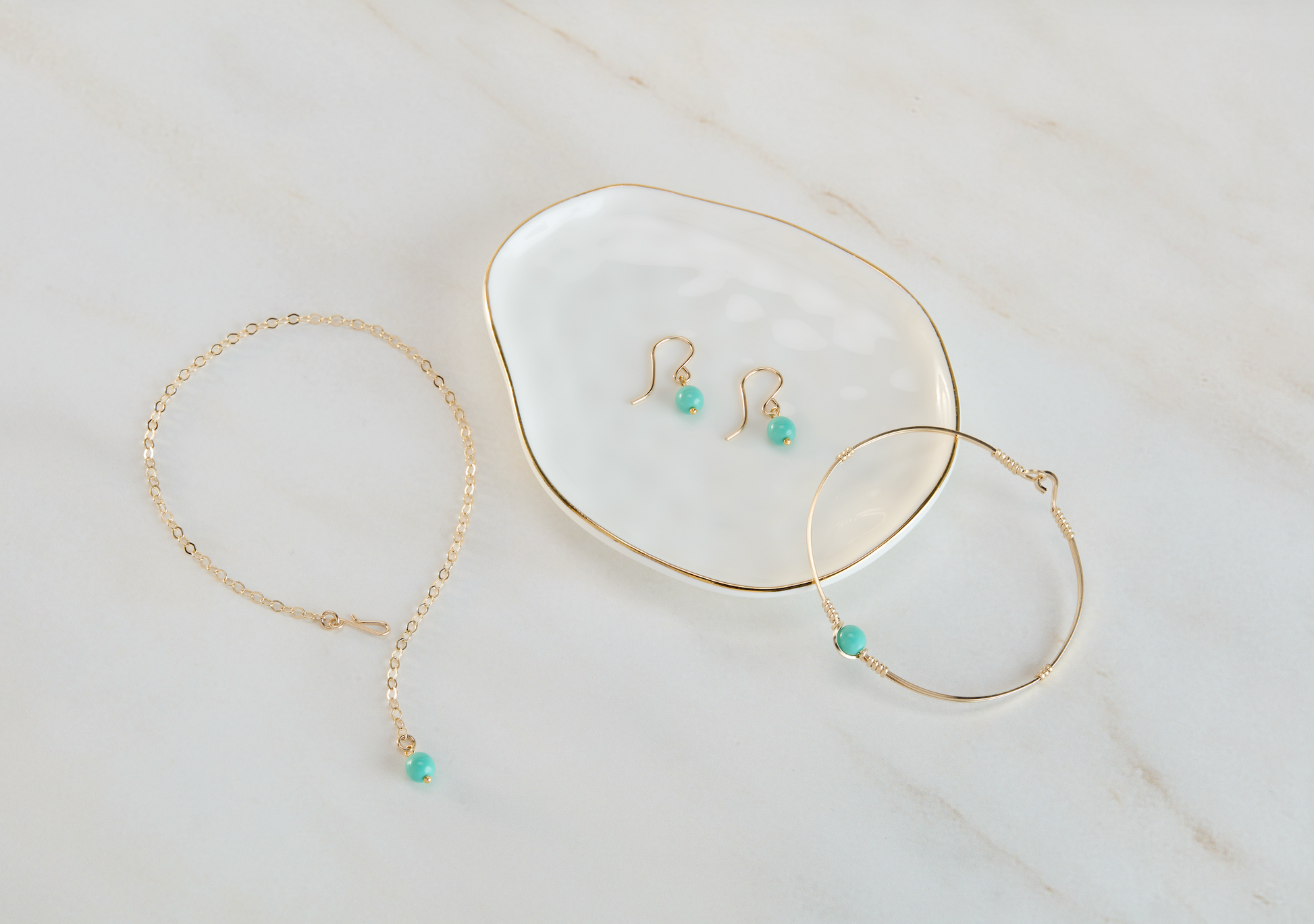 Breeze Set — 14K Gold Artist Wire | Ronaldo Designer Jewelry